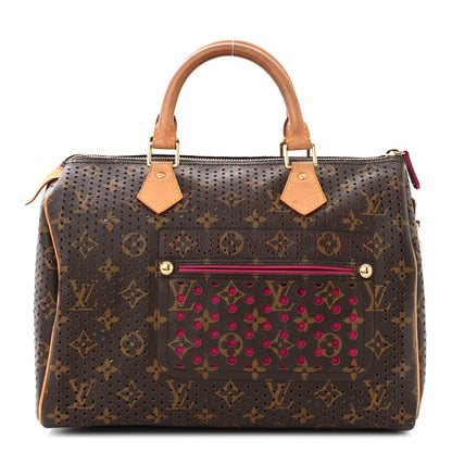 Louis Vuitton Monogram Perforated Speedy 30 Fuchsia 1 of 9