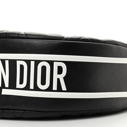 Christian Dior Lambskin Cannage Medium Dior Vibe Hobo Bag Black 8 of 8