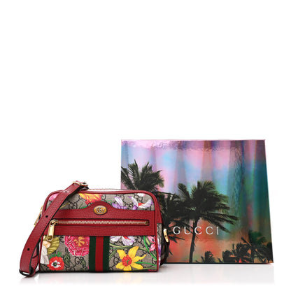 Gucci GG Supreme Monogram Flora Web Mini Ophidia Shoulder Bag Red 14 of 14