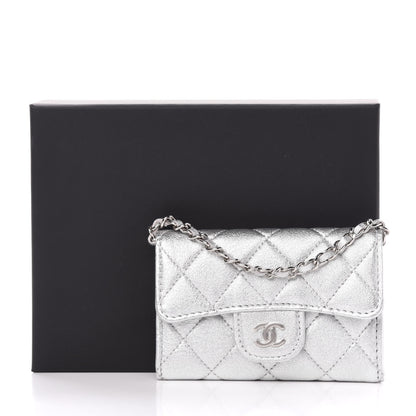 Chanel Metallic Lambskin Quilted Belt Bag Silver 12 of 12