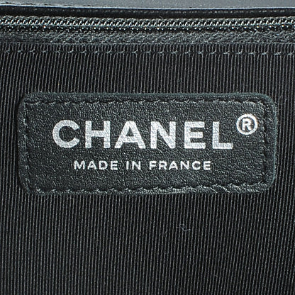 Chanel Lambskin Surpique Chevron Medium Flap Black 7 of 8