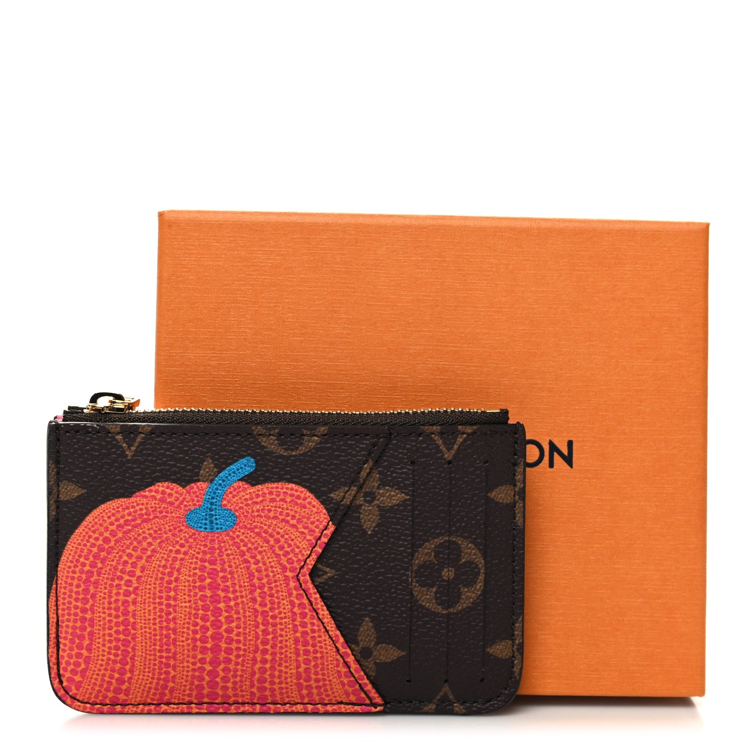 Louis Vuitton LV X YK Monogram Kusama Pumpkin Zipped Romy Card Holder 9 of 9
