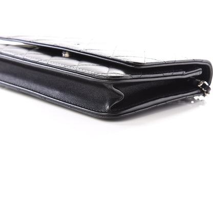 Chanel Lambskin Quilted Wallet On Chain WOC Black 6 of 11