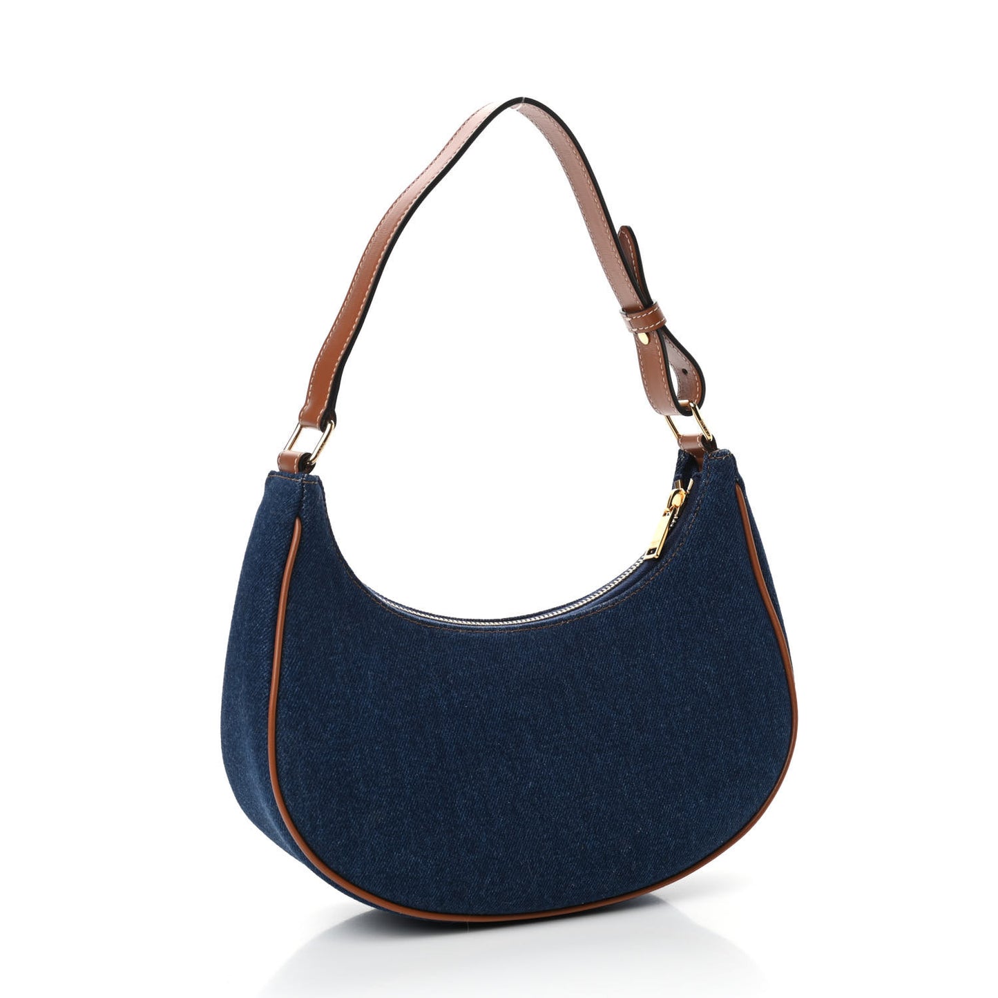 Denim Ava Shoulder Bag Navy Tan
