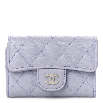 Chanel Caviar Quilted Classic 4 Key Holder Wallet Light Purple 1 of 12