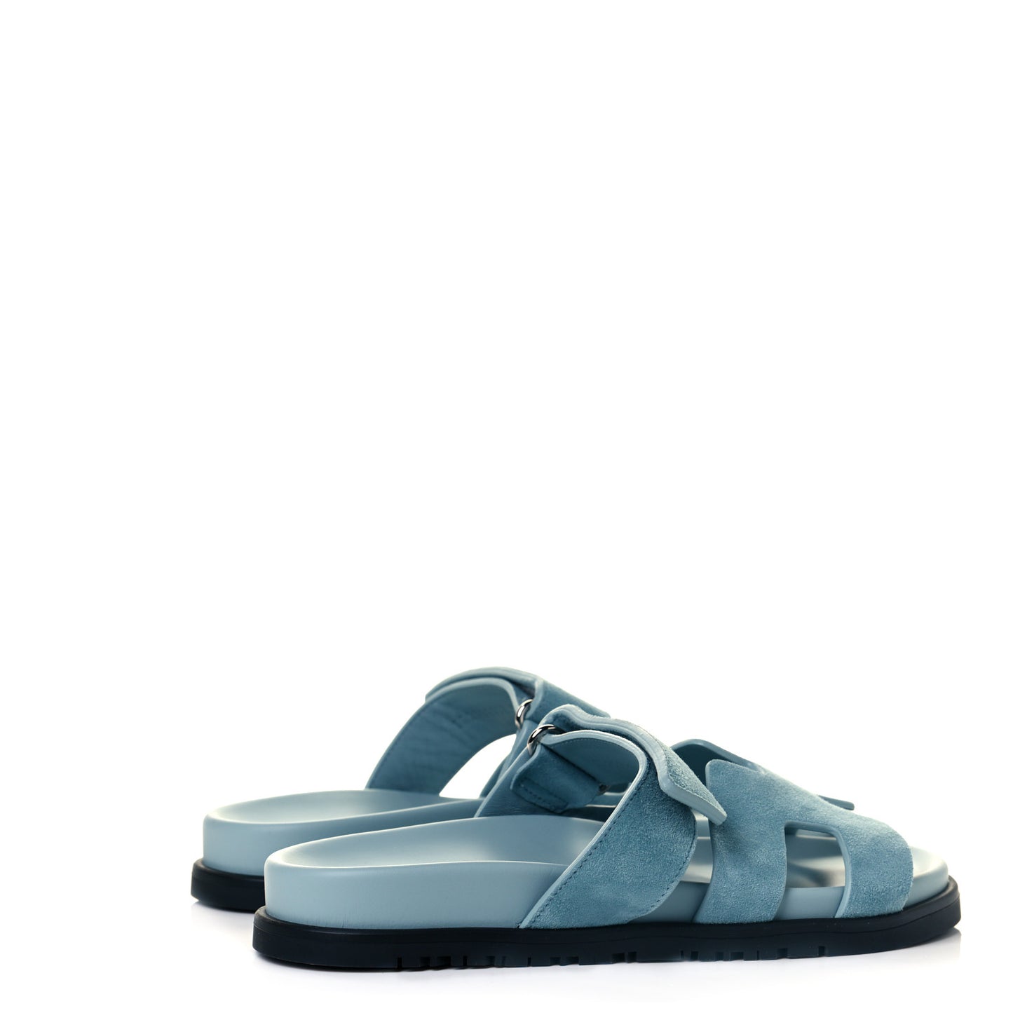 Suede Goatskin Womens Chypre Sandals 37 Vert d'eau