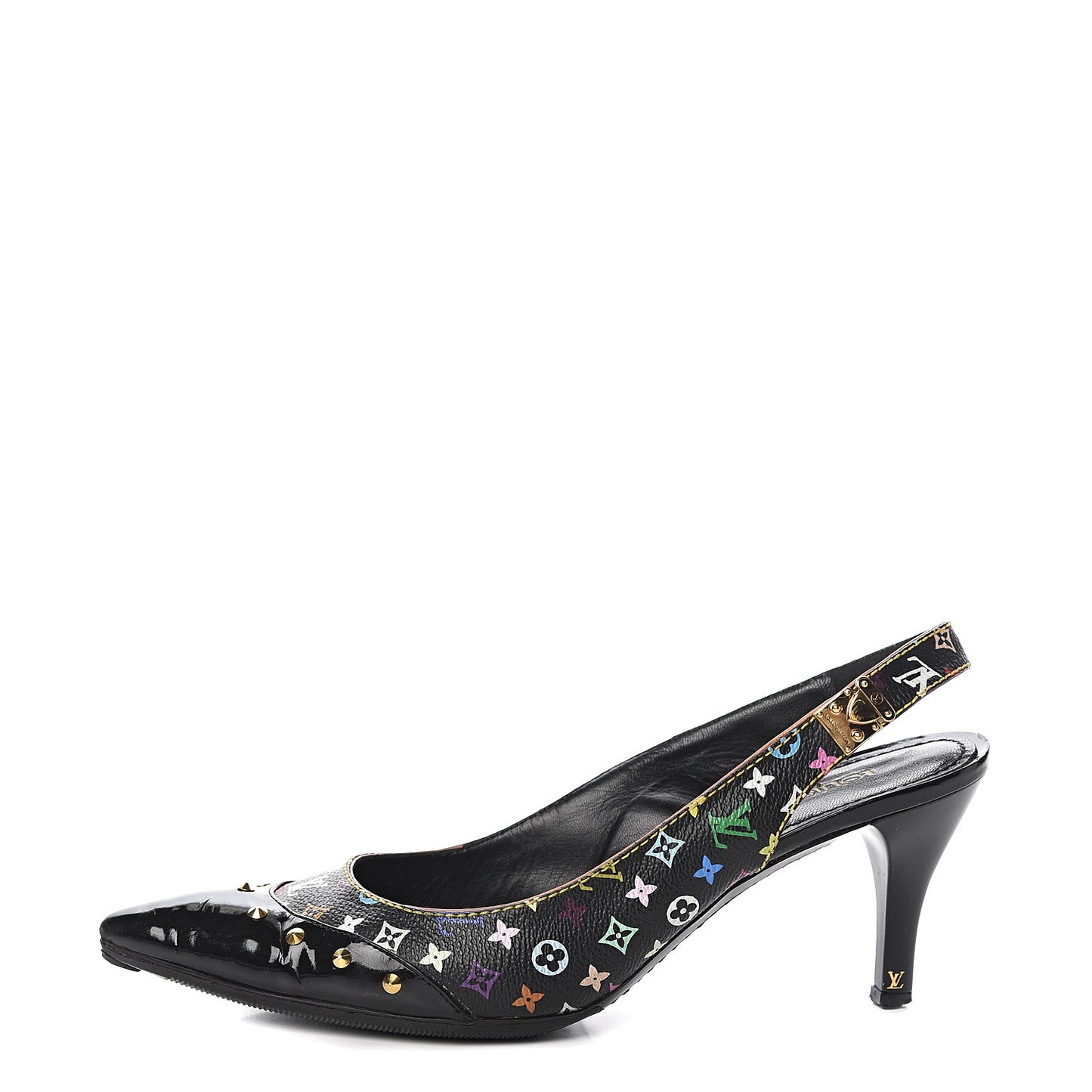 Multicolor Slingback Pumps 39 Black