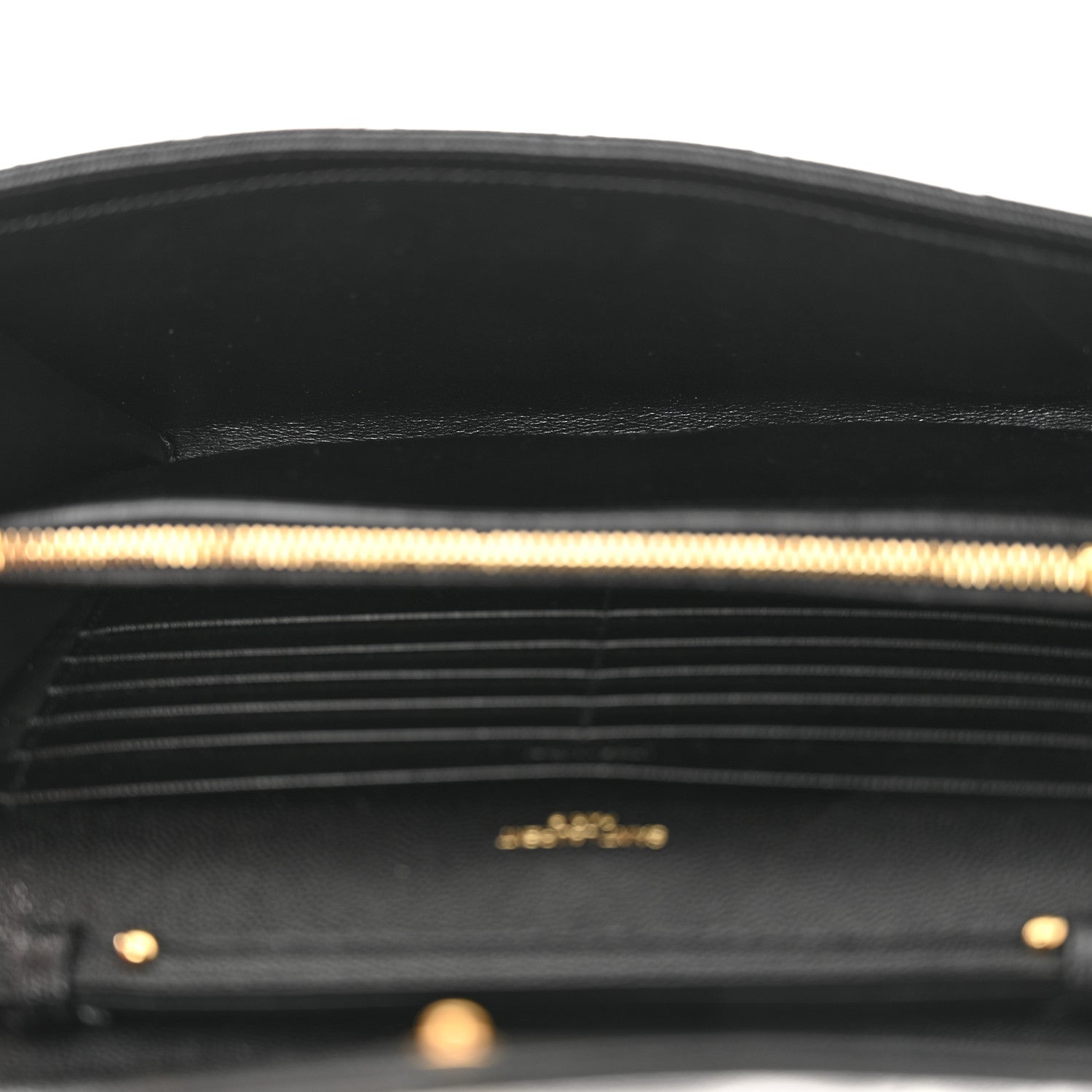 Saint Laurent Grain De Poudre Mixed Matelasse Triquilt Monogram Chain Wallet Black 5 of 10