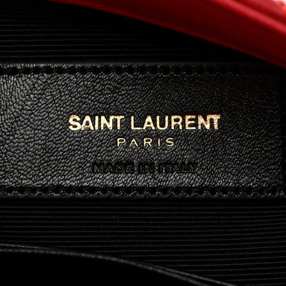 Saint Laurent Calfskin Matelasse Chevron Classic Monogram Baby Chain Bag New Red 7 of 11