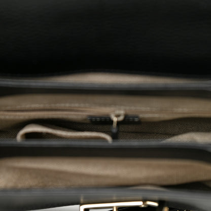 Gucci Dollar Calfskin Interlocking G Top Handle Shoulder Bag Black 4 of 9