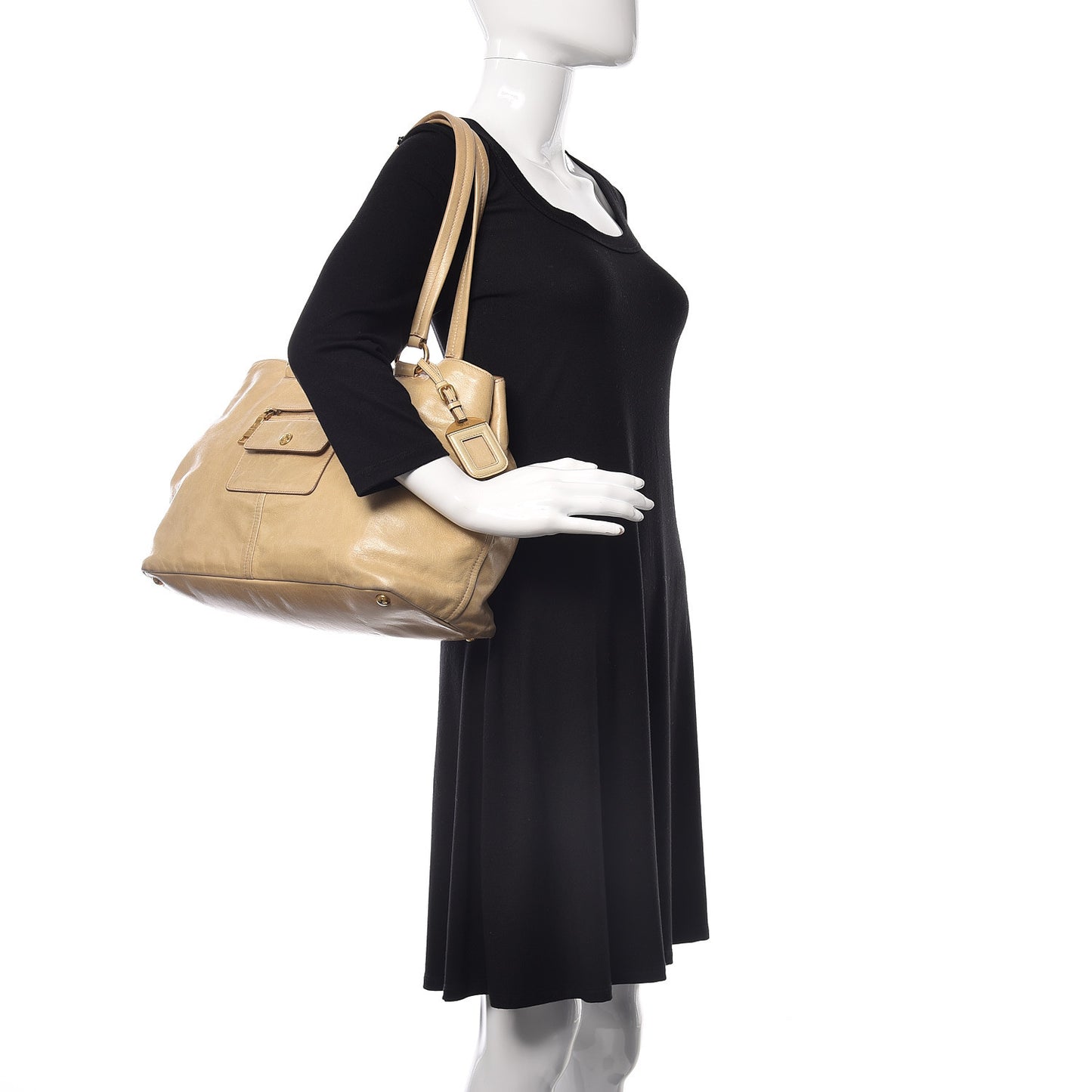 Vitello Shine Tote Quarzo