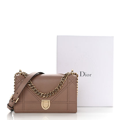 Christian Dior Grained Calfskin Small Diorama Flap Bag Taupe 13 of 13