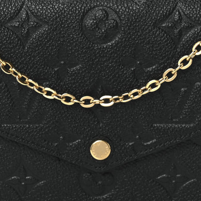 Louis Vuitton Empreinte Pochette Felicie Chain Wallet Black 8 of 10
