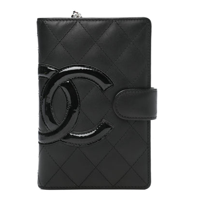 Chanel Calfskin Quilted Cambon Zipped Pocket Wallet Black 1 of 9