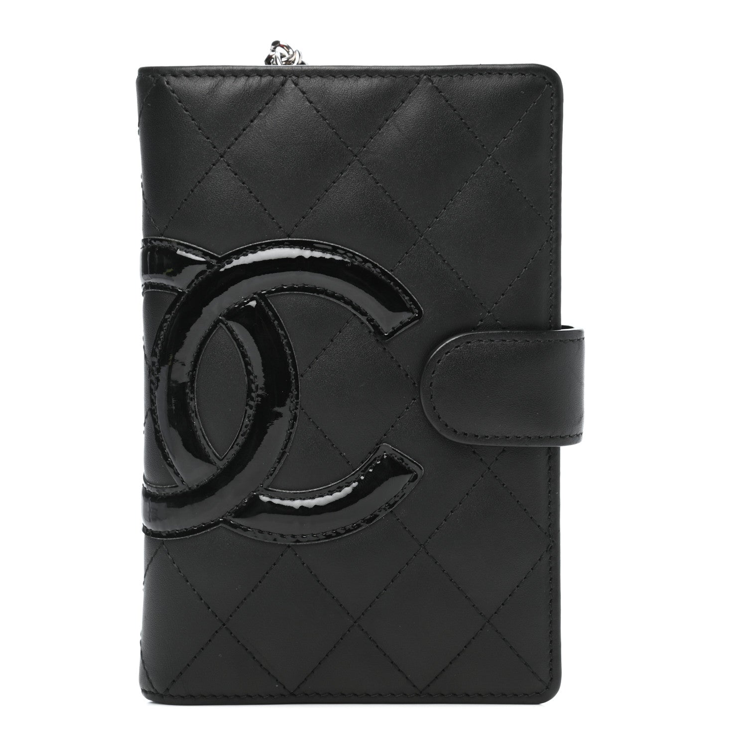 Chanel Calfskin Quilted Cambon Zipped Pocket Wallet Black 1 of 9