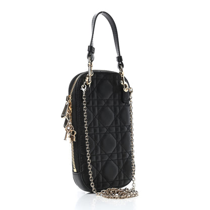 Christian Dior Lambskin Cannage Lady Dior Phone Holder Black 2 of 4