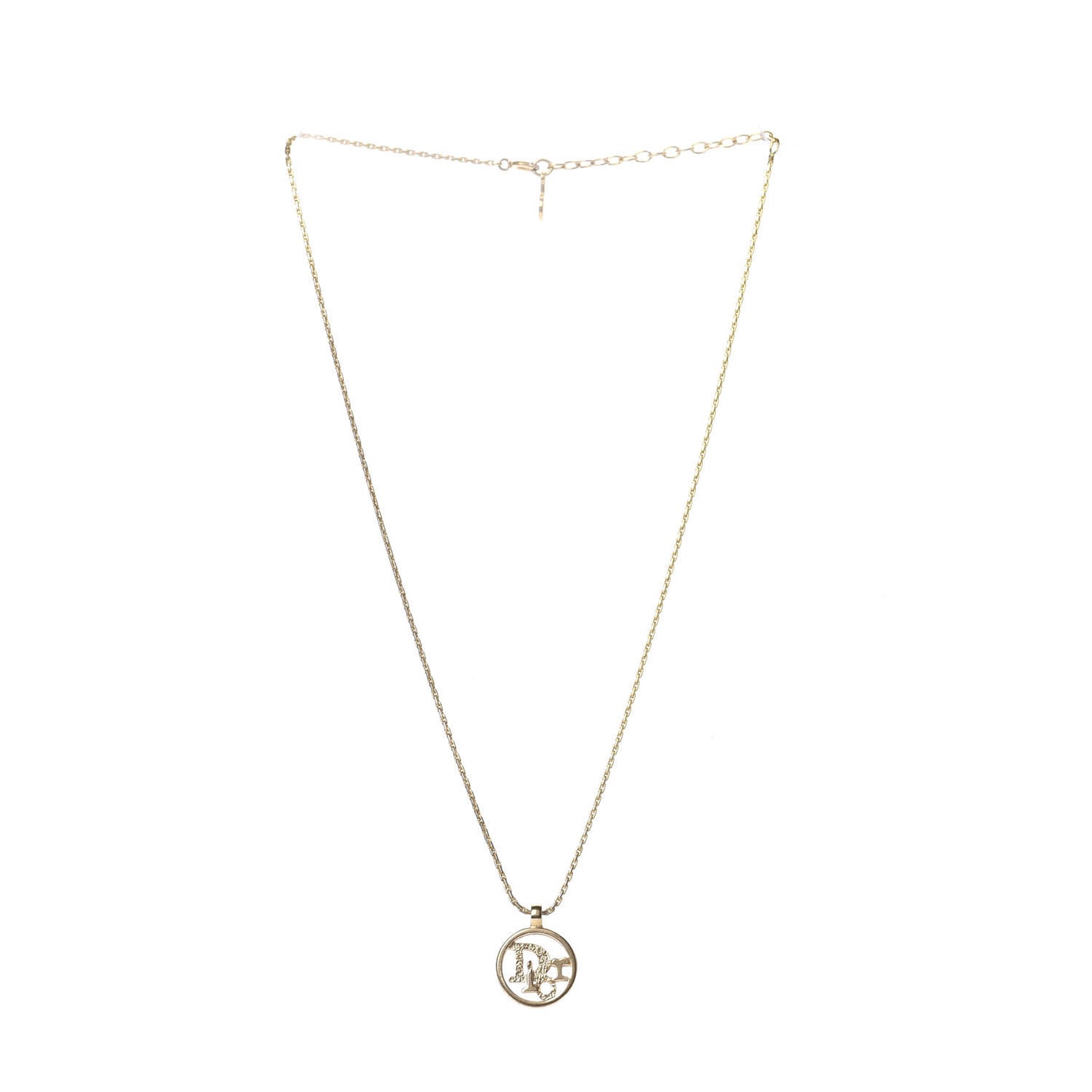 Metal Logo Necklace Gold