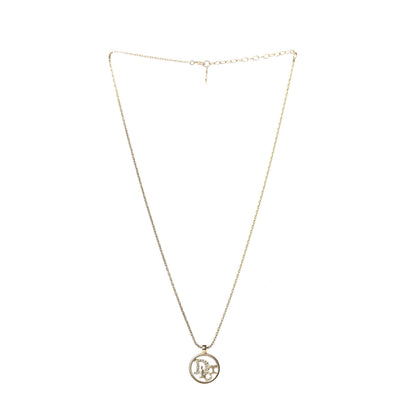 Christian Dior Metal Logo Necklace Gold 2 of 4