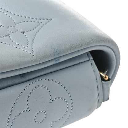 Louis Vuitton Calfskin Bubblegram Wallet On Strap Ice Blue 11 of 15