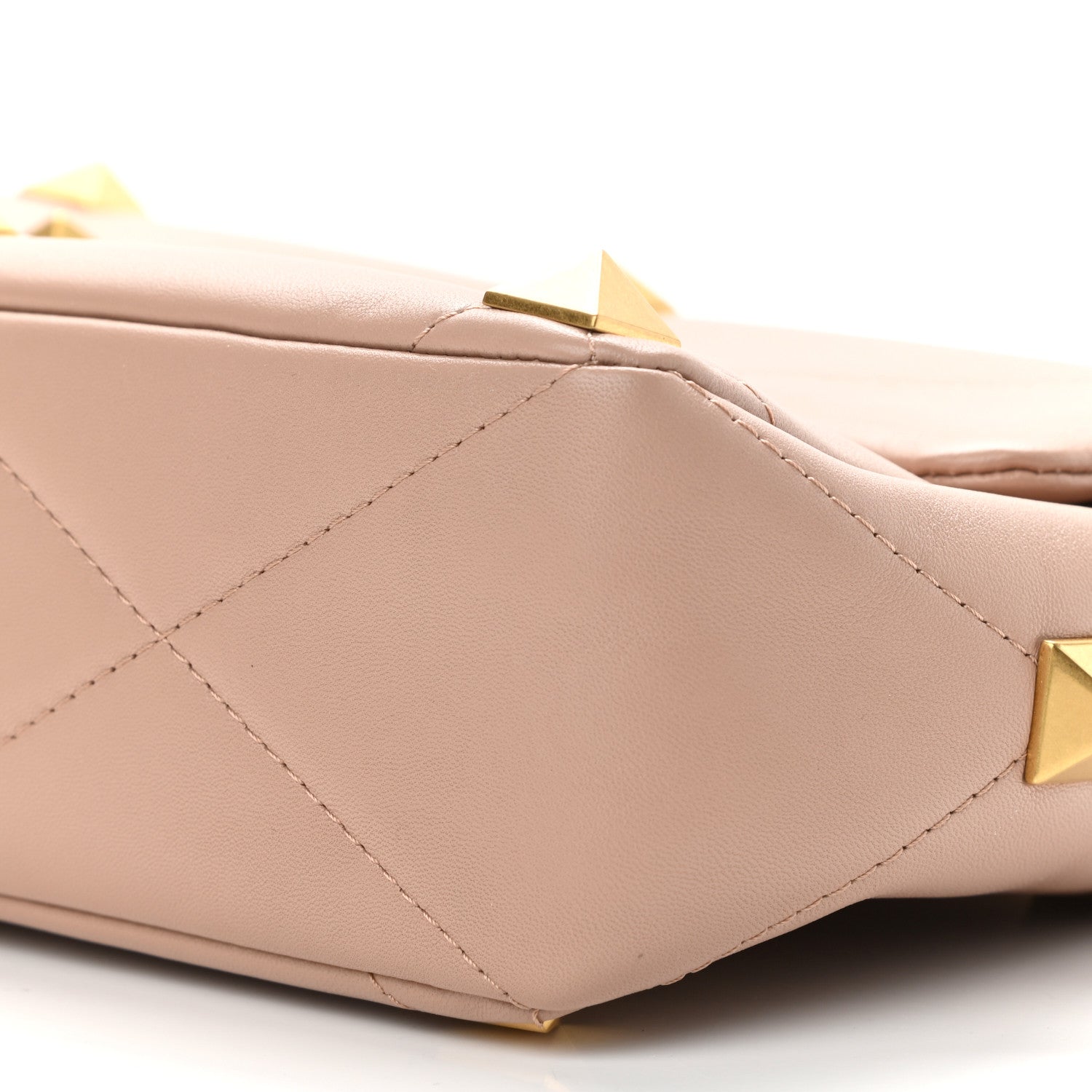 Valentino Garavani Nappa Large Roman Stud Shoulder Bag Rose Cannelle 9 of 9