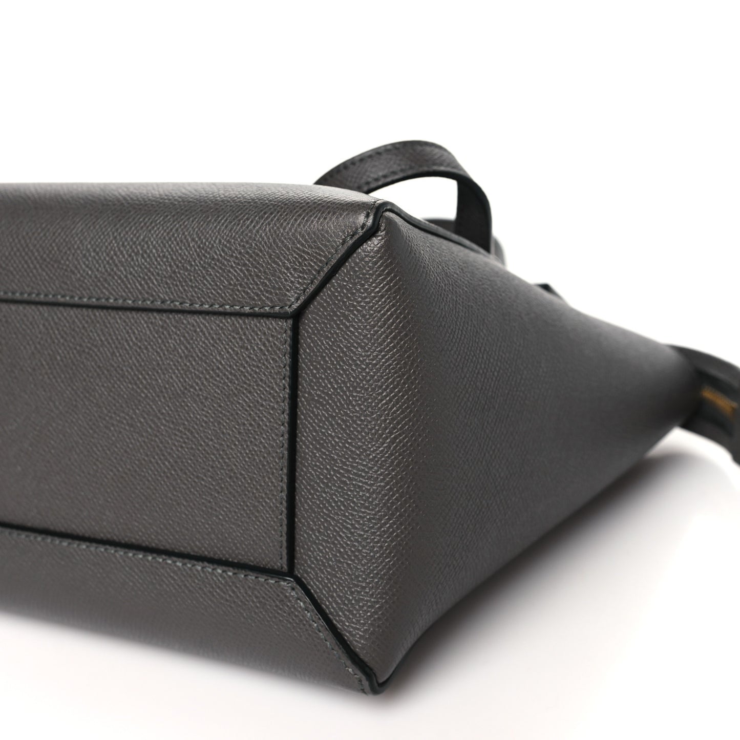 Grained Calfskin Micro Belt Bag Grey