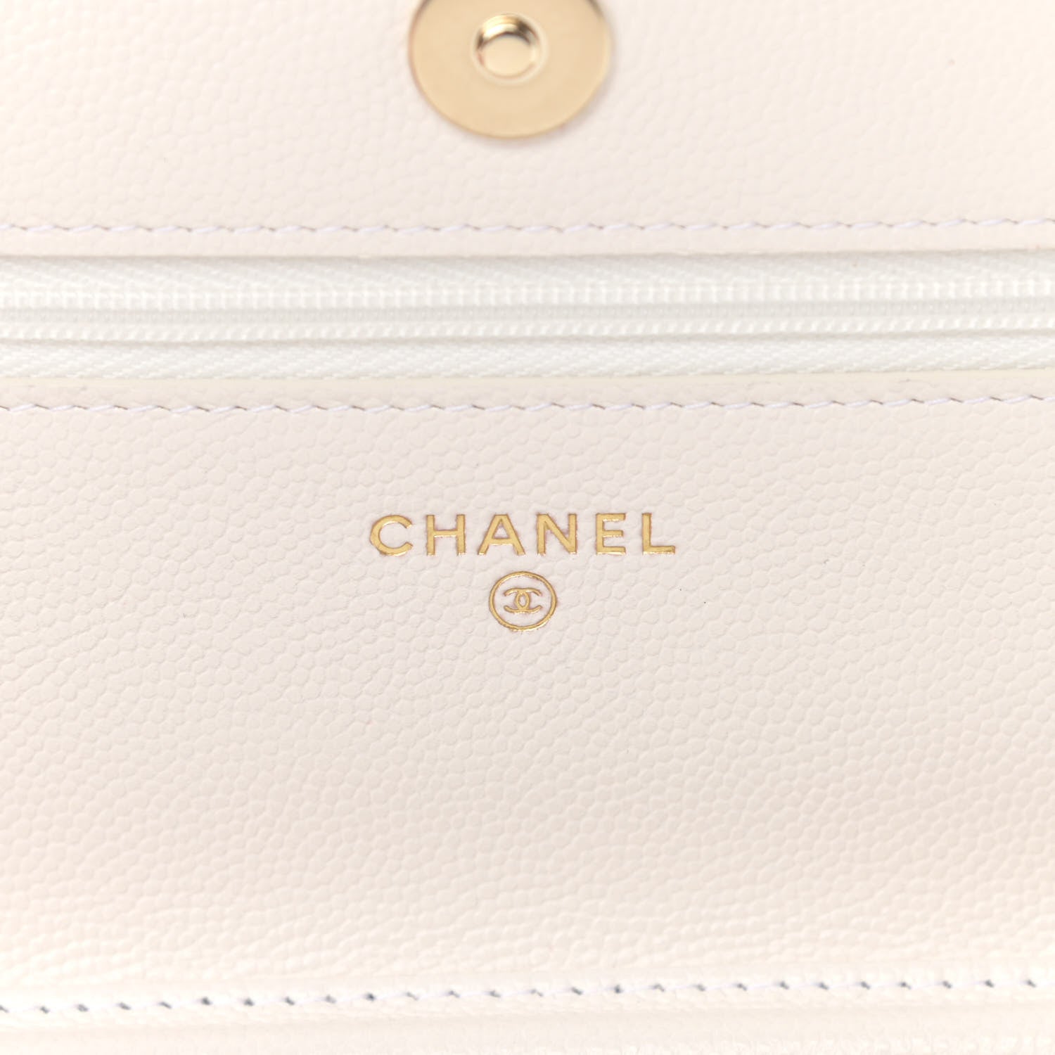 Chanel Caviar Quilted Wallet On Chain WOC White 6 of 13