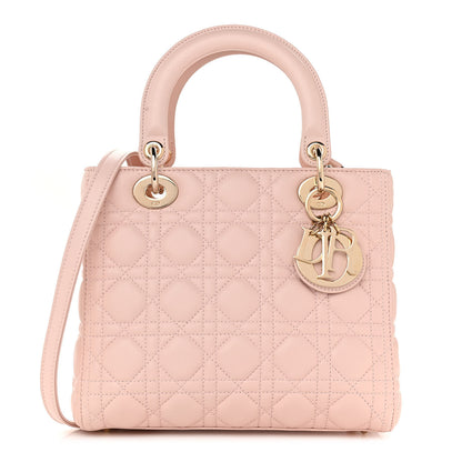 Christian Dior Lambskin Cannage Medium Lady Dior Light Pink 1 of 10