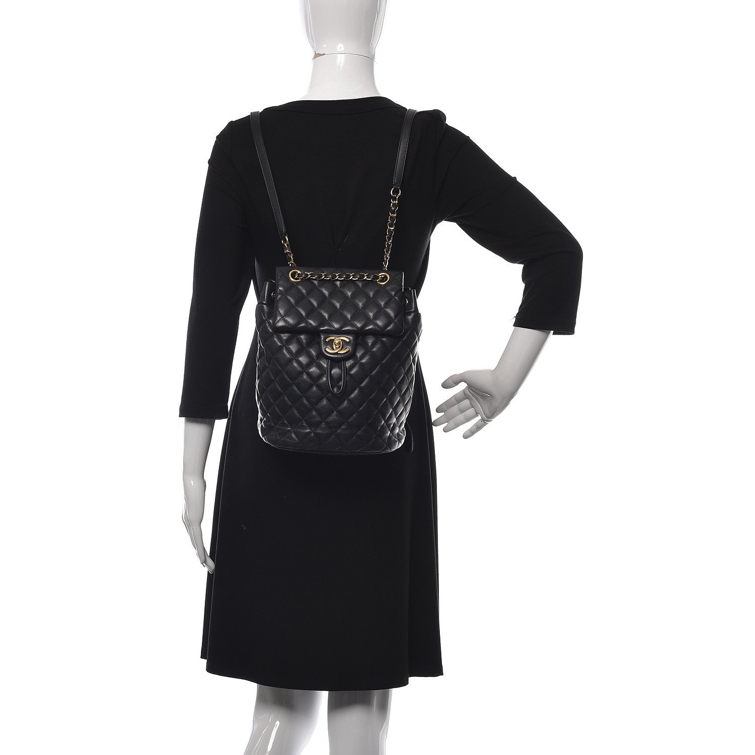 Chanel Lambskin Quilted Small Urban Spirit Backpack Black 2 of 12