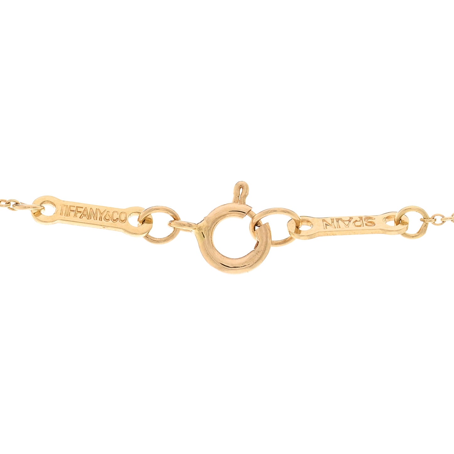 18K Yellow Gold Elsa Peretti Letter M Pendant Necklace