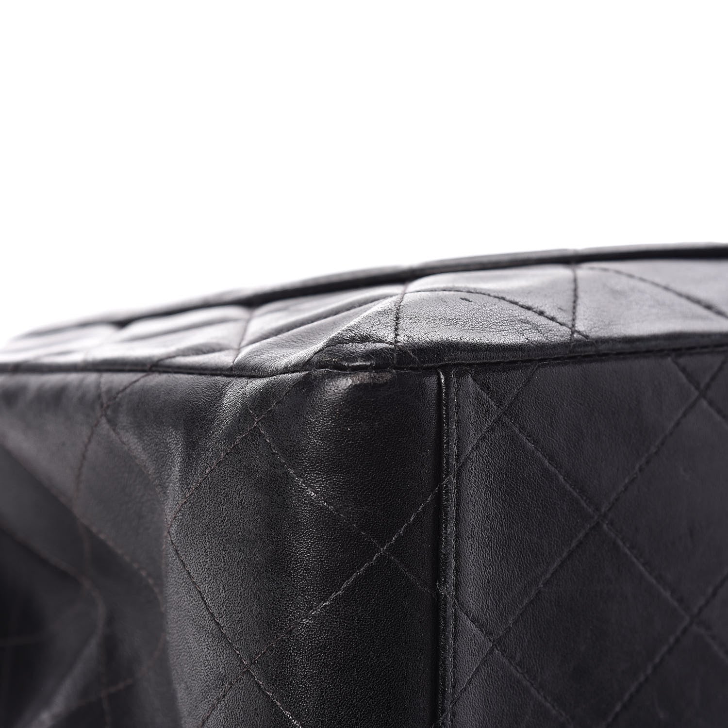 Chanel Lambskin Quilted XL Jumbo Single Flap Black 17 of 20