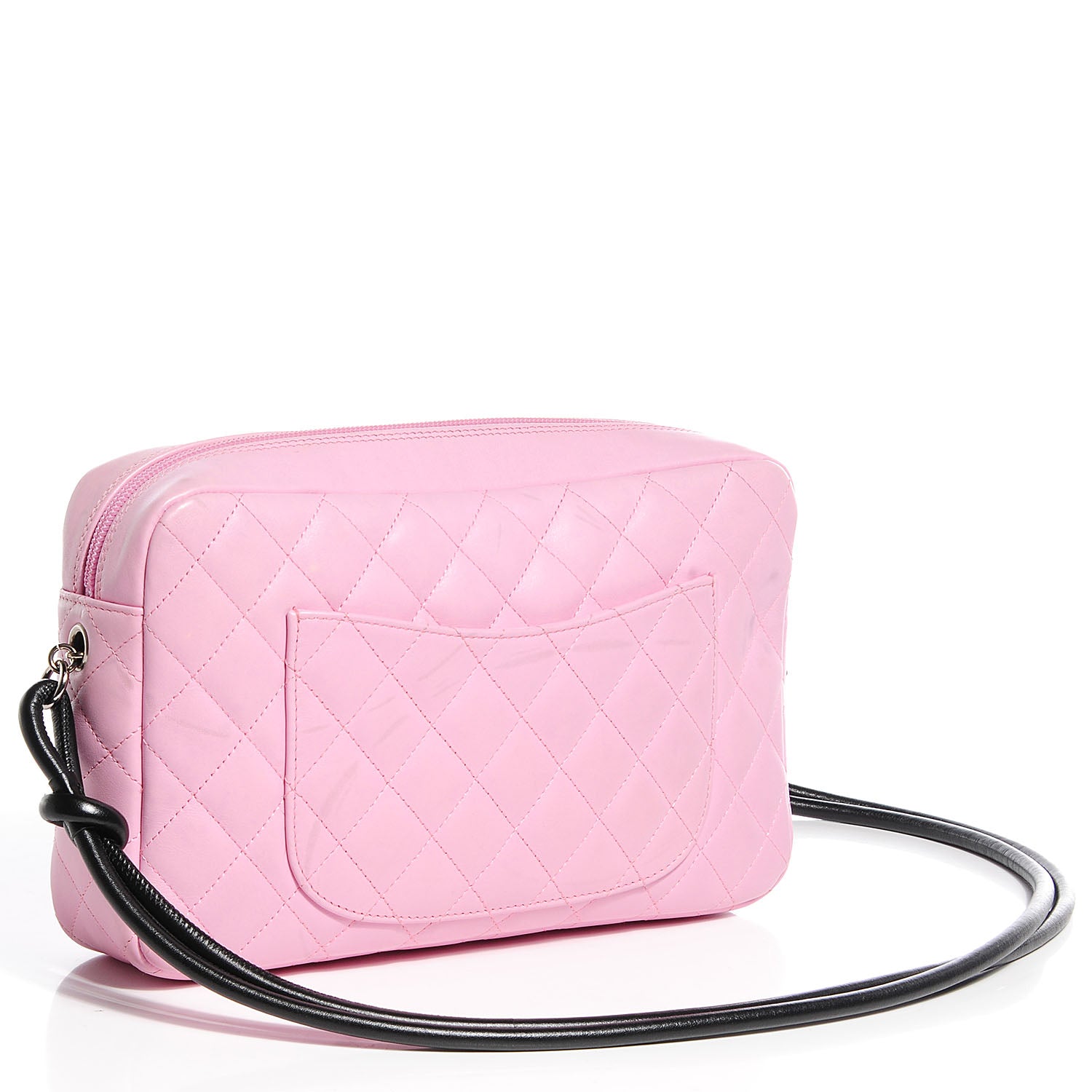 Chanel Calfskin Quilted Cambon Camera Bag Pink Black 3 of 7
