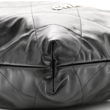 Chanel Shiny Calfskin Quilted Chanel 22 Black 9 of 11