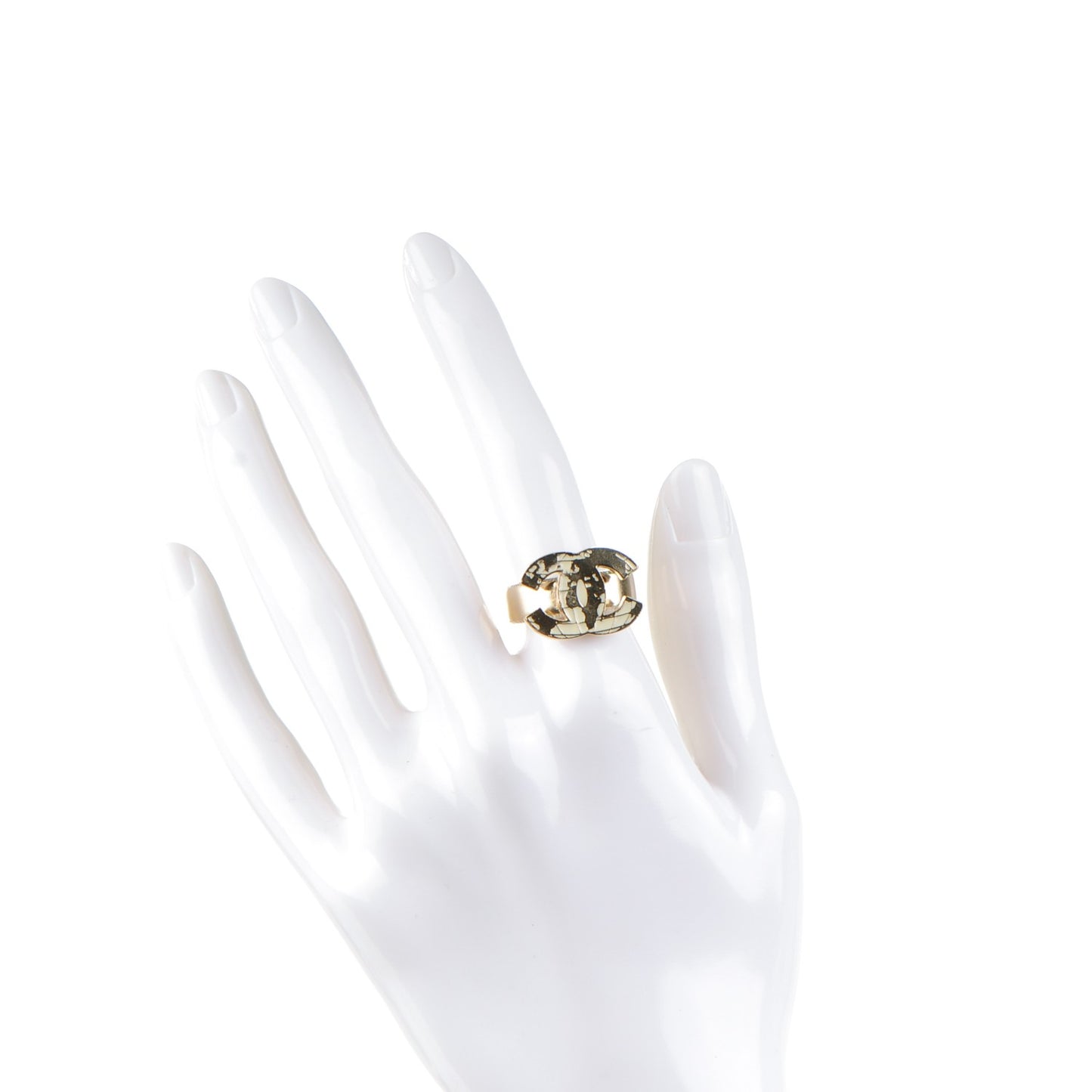 Enamel Around the Globe CC Ring 7 Gold