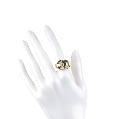 Chanel Enamel Around the Globe CC Ring 7 Gold 2 of 4