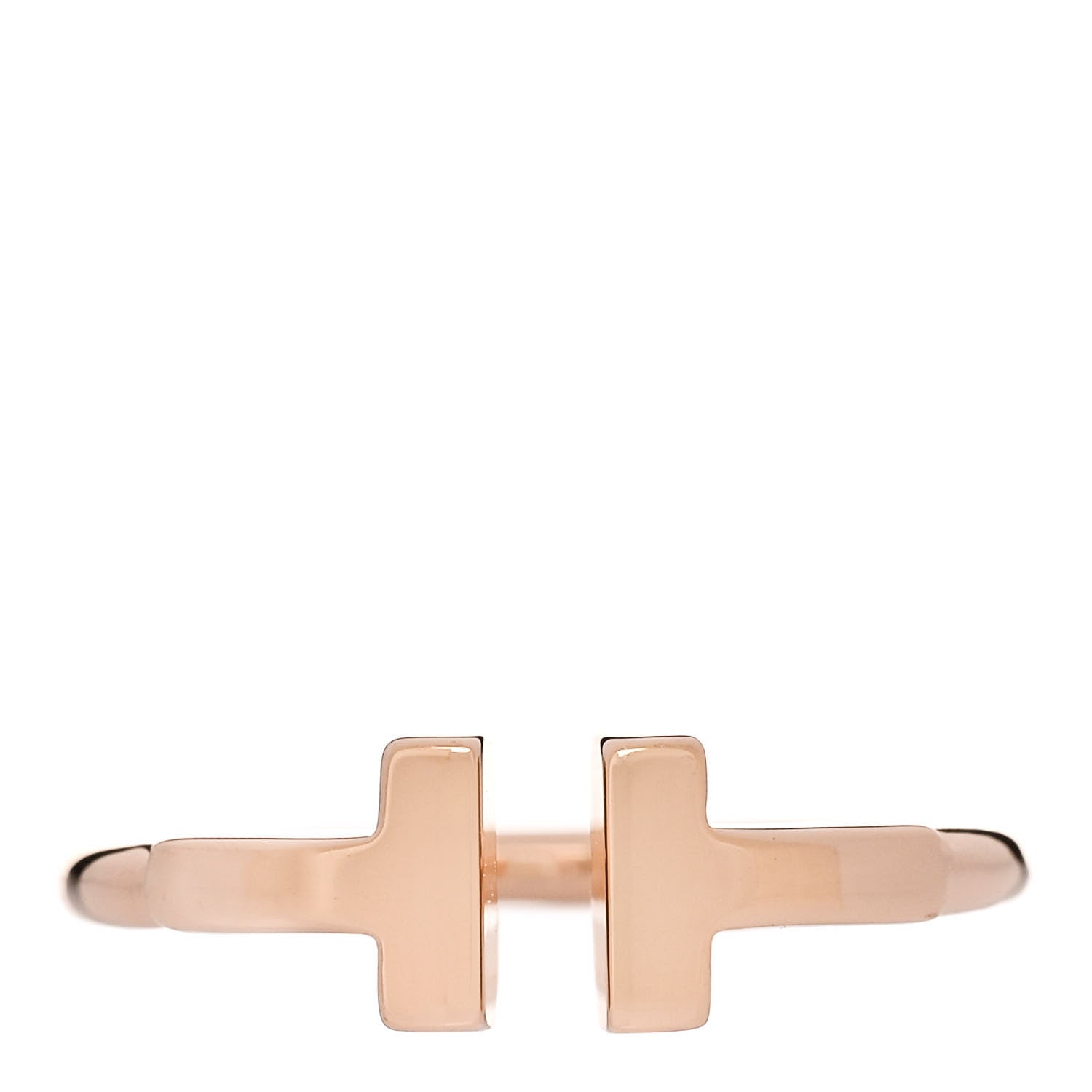 Tiffany 18K Rose Gold T Wire Ring 49 5 1 of 4