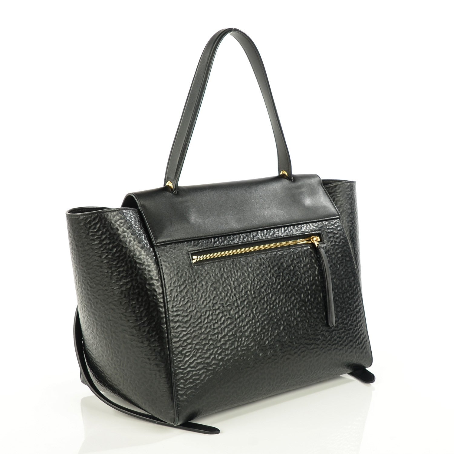 Celine Calfskin Astrakhan Embossed Small Belt Bag Black 3 of 9