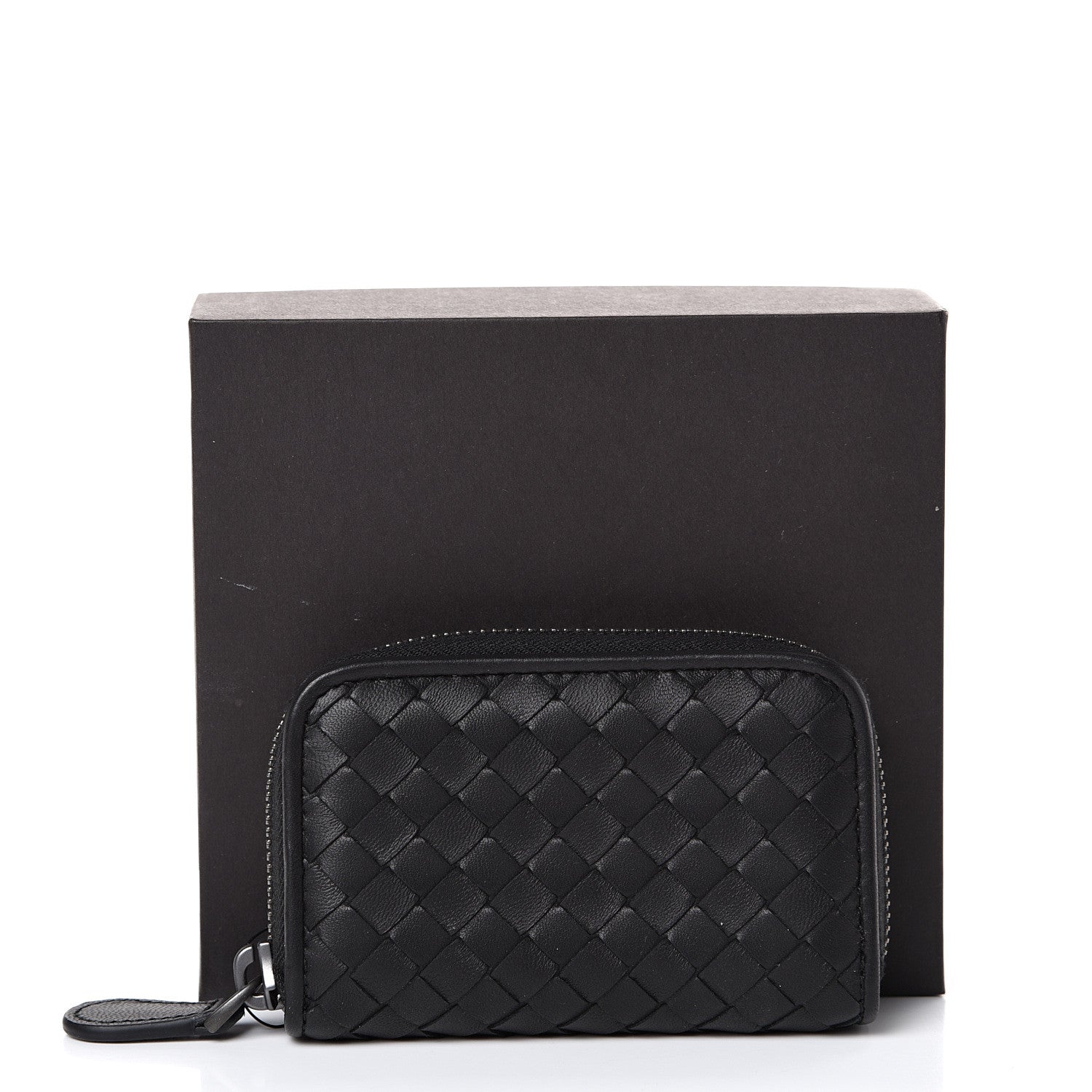 Bottega Veneta Nappa Intrecciato Zip Around Coin Purse Black 7 of 7