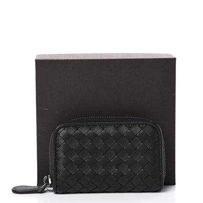 Bottega Veneta Nappa Intrecciato Zip Around Coin Purse Black 7 of 7