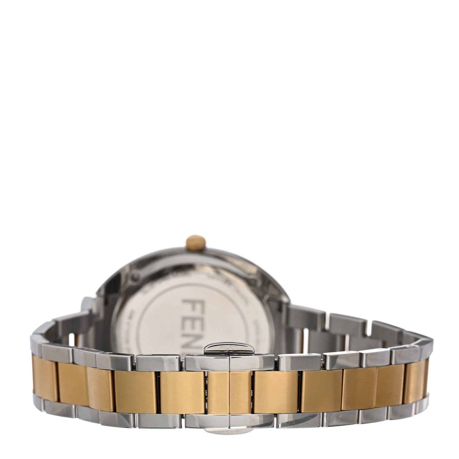 Fendi Stainless Steel Diamond Mother of Pearl 34mm Momento Two Tone Quartz Watch 3 of 5