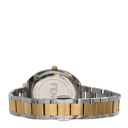 Fendi Stainless Steel Diamond Mother of Pearl 34mm Momento Two Tone Quartz Watch 3 of 5