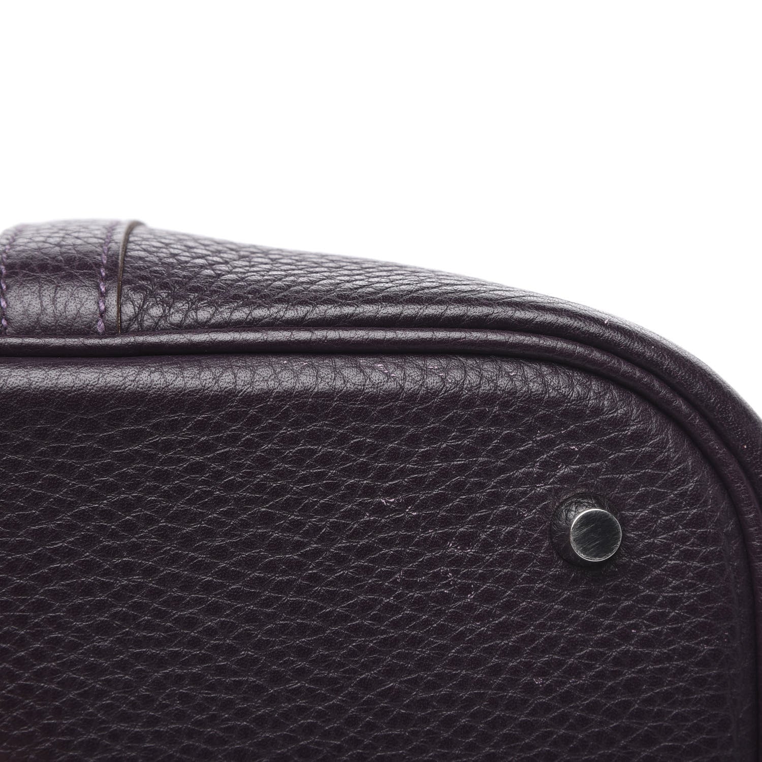 Hermes Taurillon Clemence Picotin Lock 26 GM Raisin 10 of 11