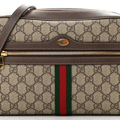 Gucci GG Supreme Monogram Web Small Ophidia Shoulder Bag Brown 8 of 10