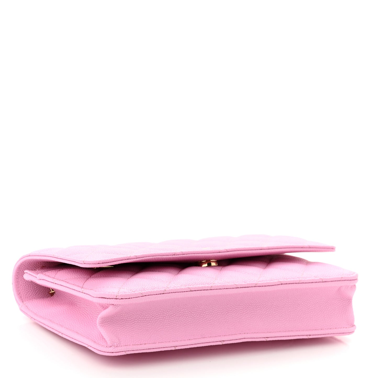 Caviar Quilted Wallet On Chain WOC Pink