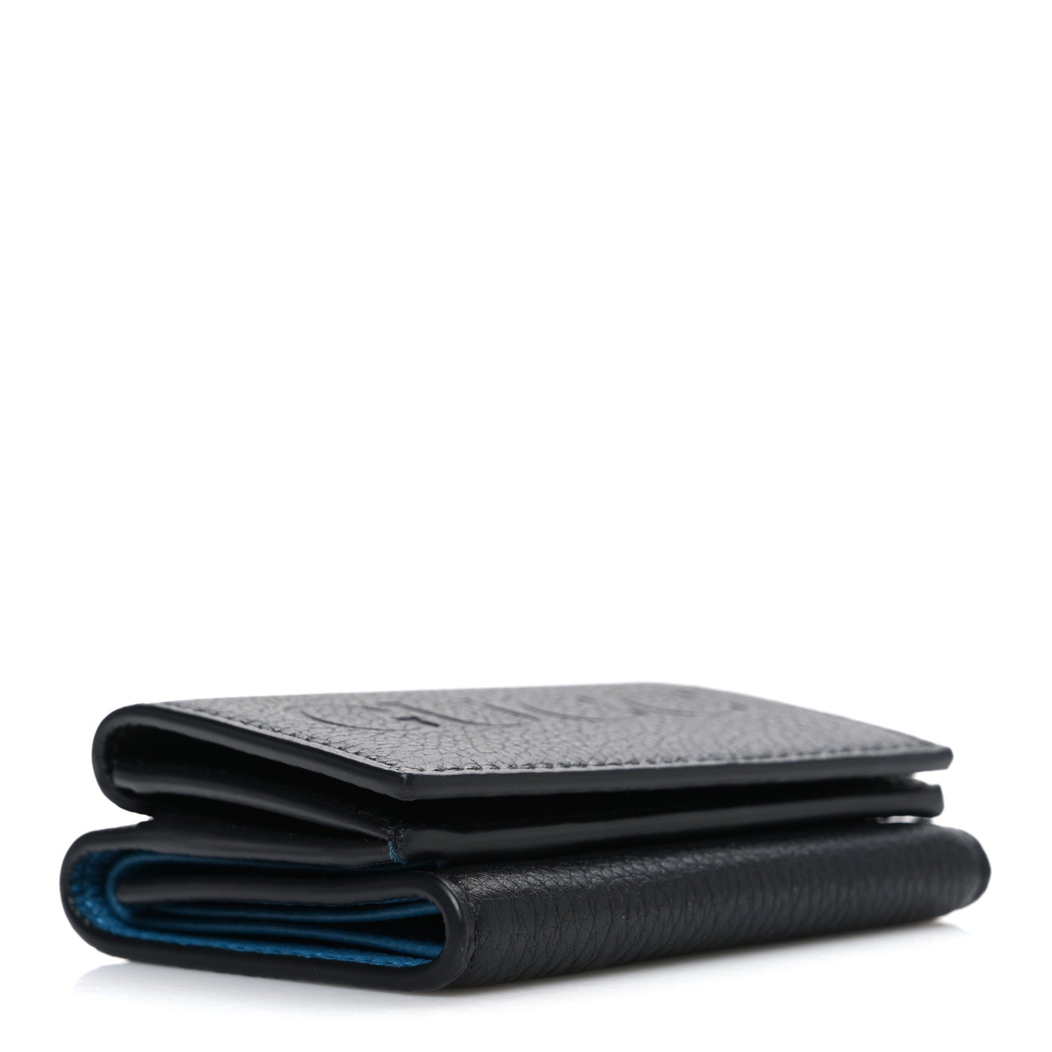 Gucci Calfskin Embossed Mini Wallet Black Blue 4 of 7