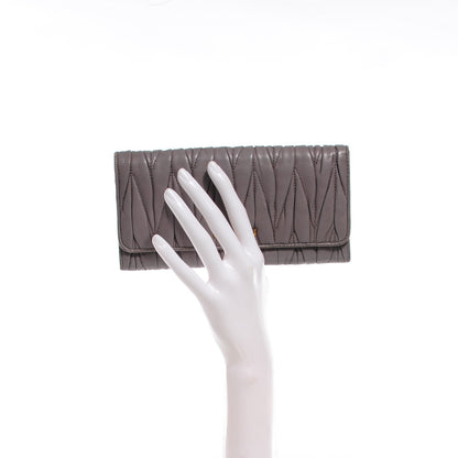 Miu Miu Nappa Matelasse Flap Wallet 2 of 7