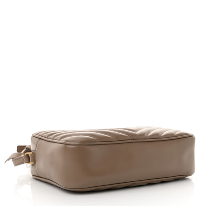 Saint Laurent Calfskin Matelasse Monogram Lou Camera Bag Taupe 4 of 10