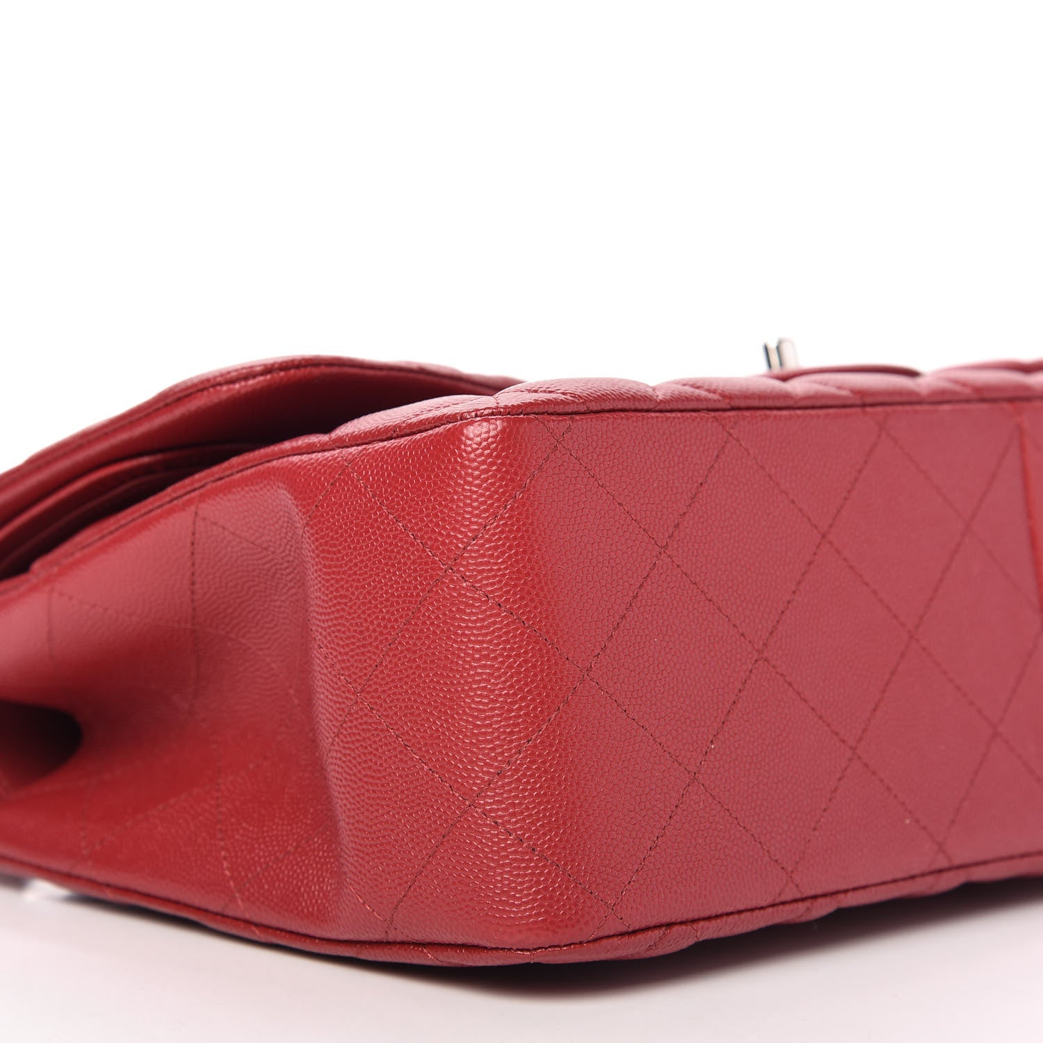 Chanel Caviar Quilted Jumbo Double Flap Red 6 of 11