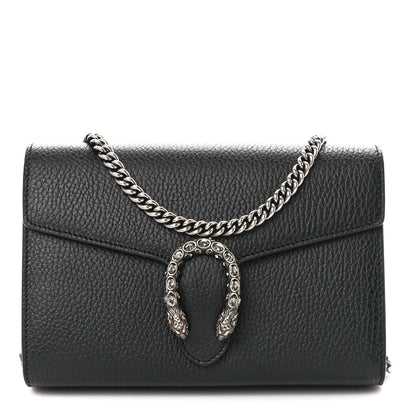 Gucci Calfskin Mini Dionysus Chain Wallet Black 1 of 12