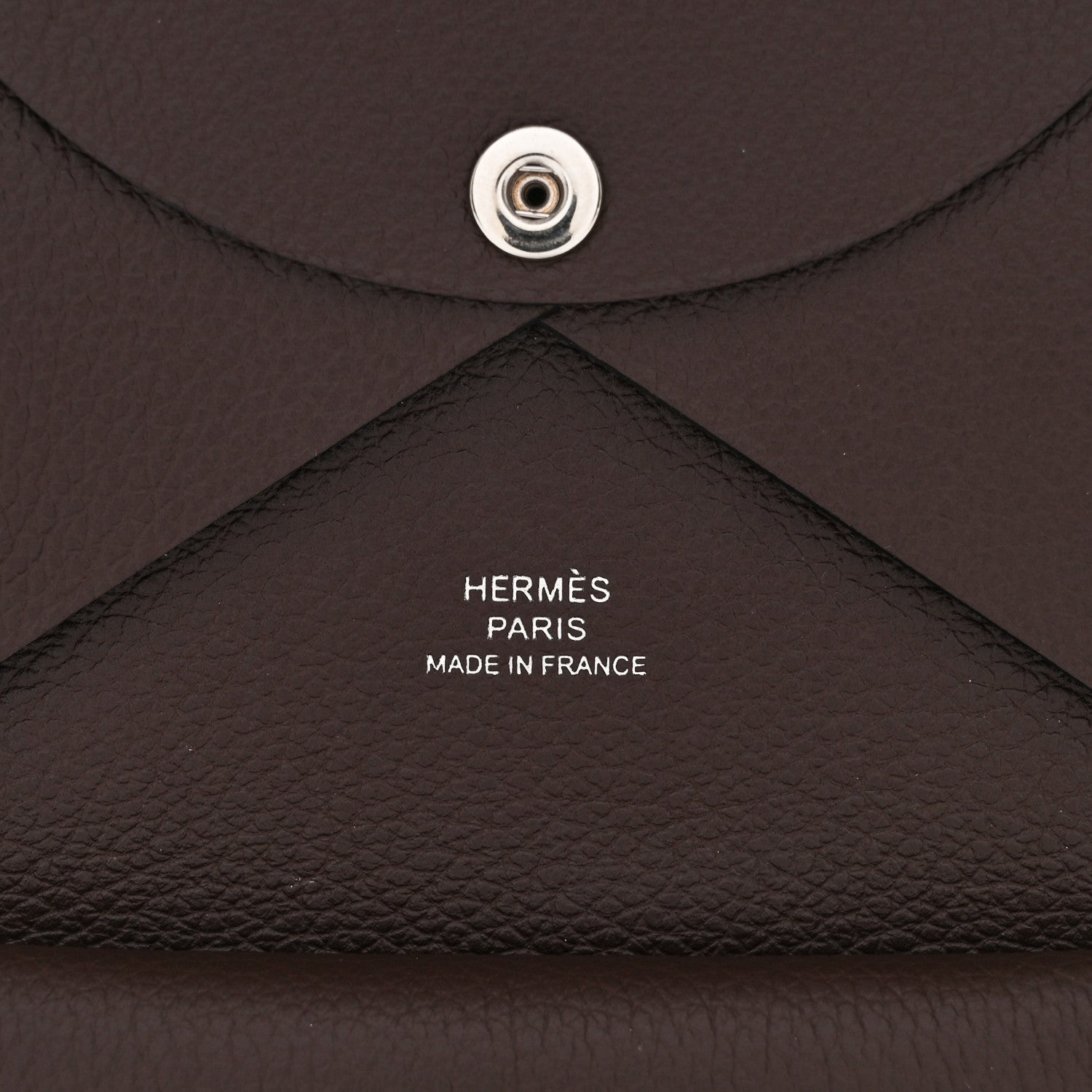 Hermes Evercolor Calvi Duo Card Case Chocolate 6 of 8