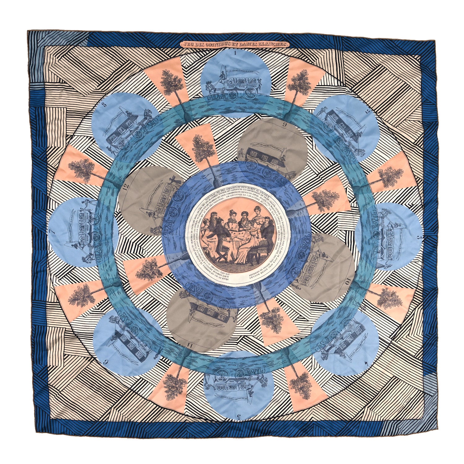 Hermes Silk Jeu Des Omnibus Remix Scarf 90 1 of 4